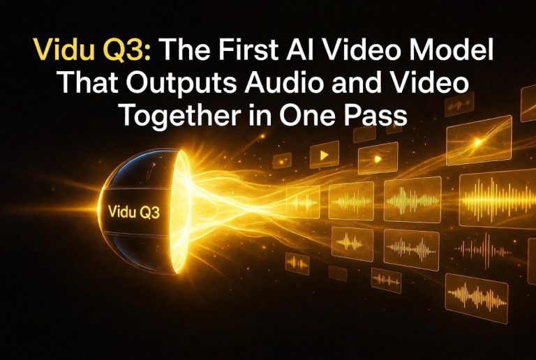 Vidu Q3: The First AI Video Model That Outputs Audio and Video Together in One Pass