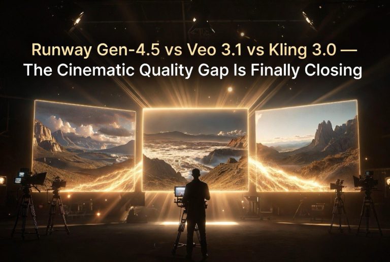 Runway Gen-4.5 vs Veo 3.1 vs Kling 3.0 — The Cinematic Quality Gap Is Finally Closing