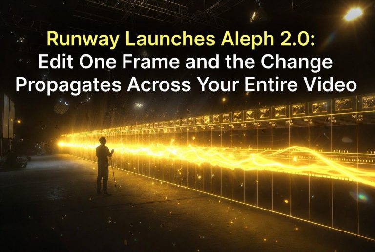 Runway Launches Aleph 2.0: Edit One Frame and the Change Propagates Across Your Entire Video