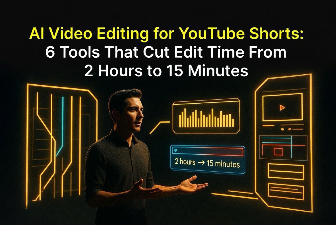 AI video editing tools for YouTube Shorts that cut edit time from 2 hours to 15 minutes