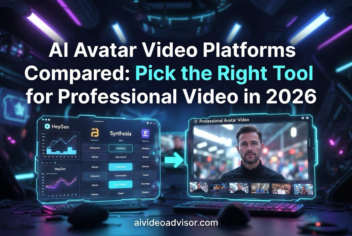 Holographic comparison of AI avatar video platforms for professional content creation