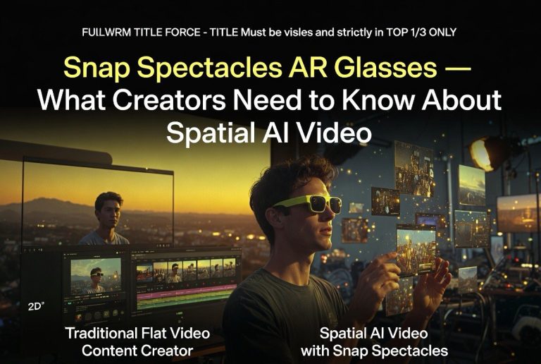 Snap Specs AR Glasses: What Creators Need to Know About Spatial AI Video