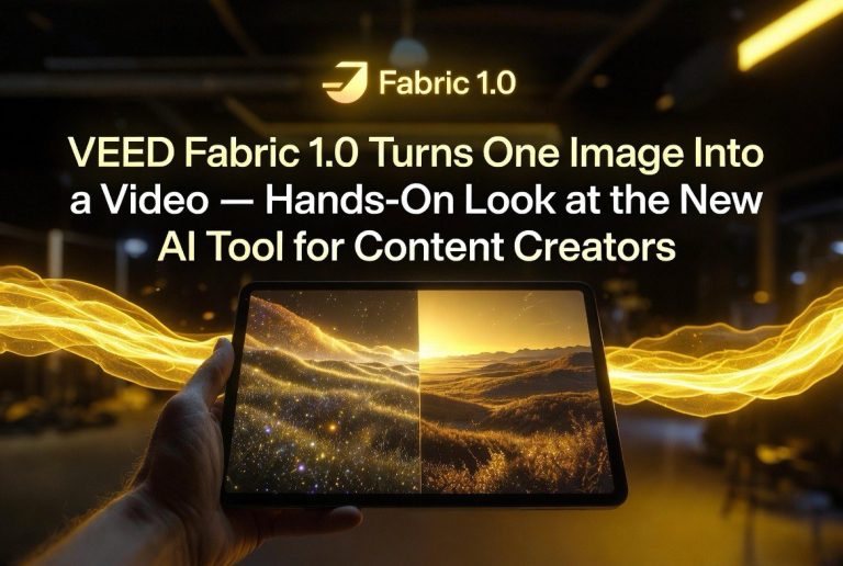VEED Fabric 1.0 Turns One Image Into a Video — Hands-On Look at the New AI Tool for Content Creators