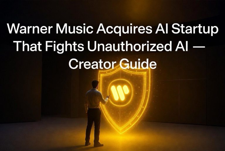 Warner Music Acquires AI Startup That Fights Unauthorized AI — Creator Guide
