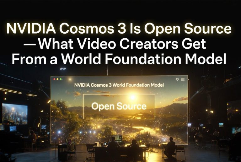 NVIDIA Cosmos 3 Is Open Source — What Video Creators Get From a World Foundation Model