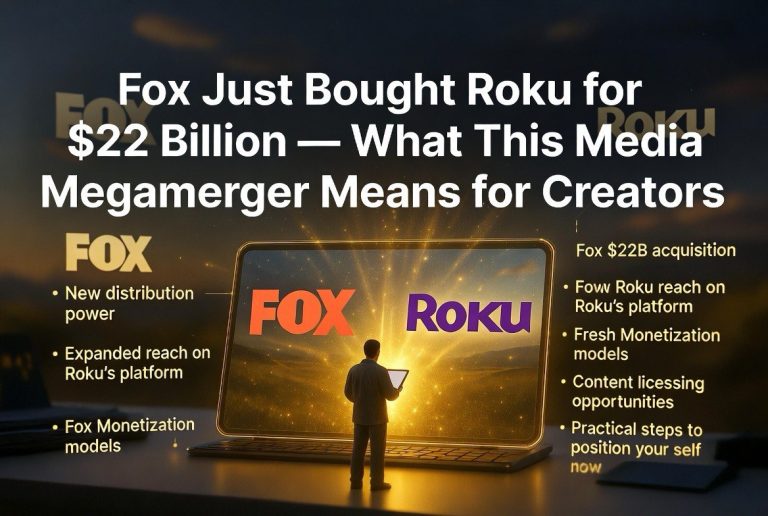 Fox Just Bought Roku for $22 Billion — What This Media Megamerger Means for Creators