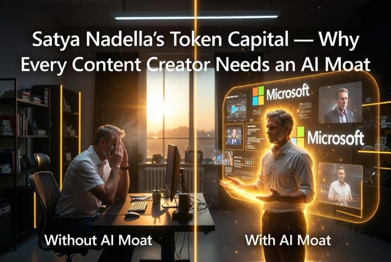 Satya Nadella’s Token Capital: Why Every Content Creator Needs an AI Moat