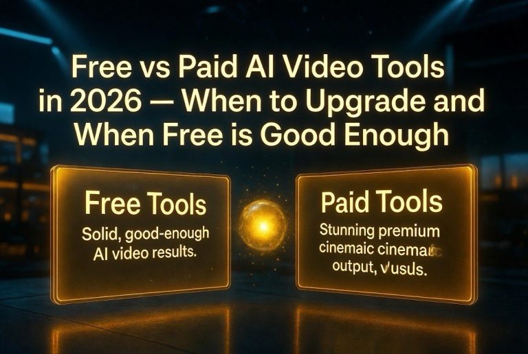 Free vs Paid AI Video Tools in 2026 — When to Upgrade and When Free Is Good Enough