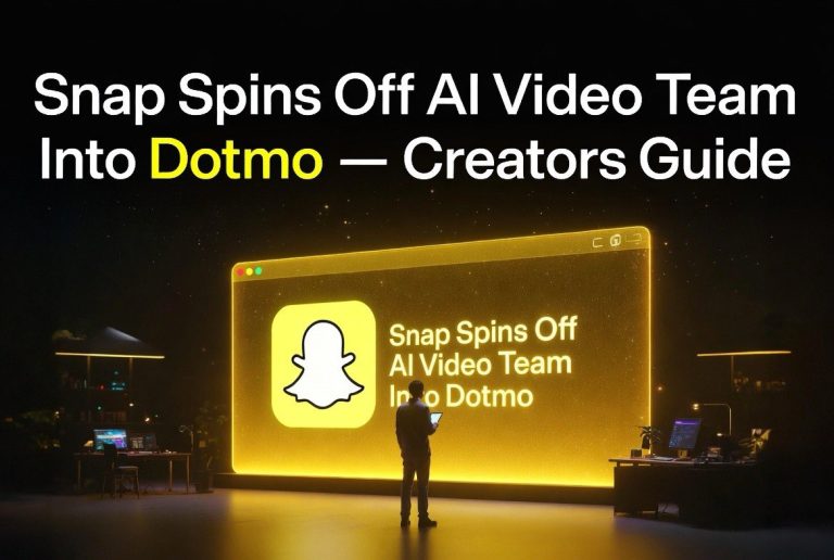 Snap Spins Off AI Video Team Into Dotmo: Creator’s Guide