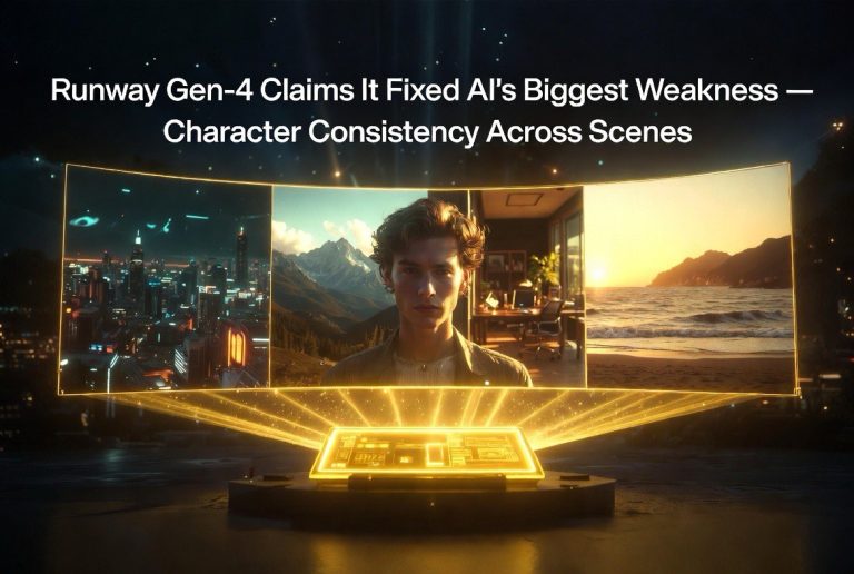 Runway Gen-4 Claims It Fixed AI’s Biggest Weakness — Character Consistency Across Scenes