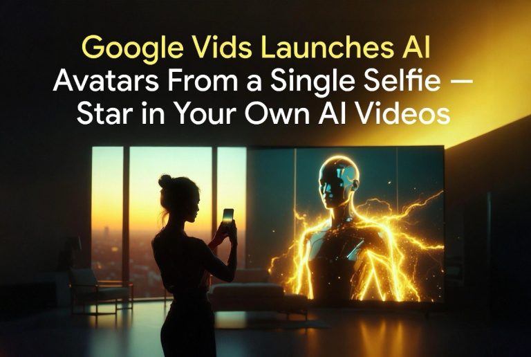Google Vids Launches AI Avatars From a Single Selfie — Star in Your Own AI Videos