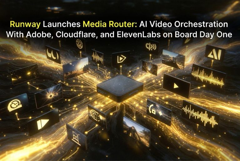 Runway Launches Media Router: AI Video Orchestration With Adobe, Cloudflare, and ElevenLabs on Board Day One