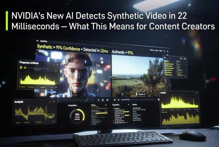 NVIDIA’s New AI Detects Synthetic Video in 22 Milliseconds — What This Means for Content Creators