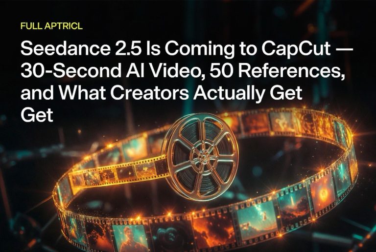 Seedance 2.5 Is Coming to CapCut — 30-Second AI Video, 50 References, and What Creators Actually Get
