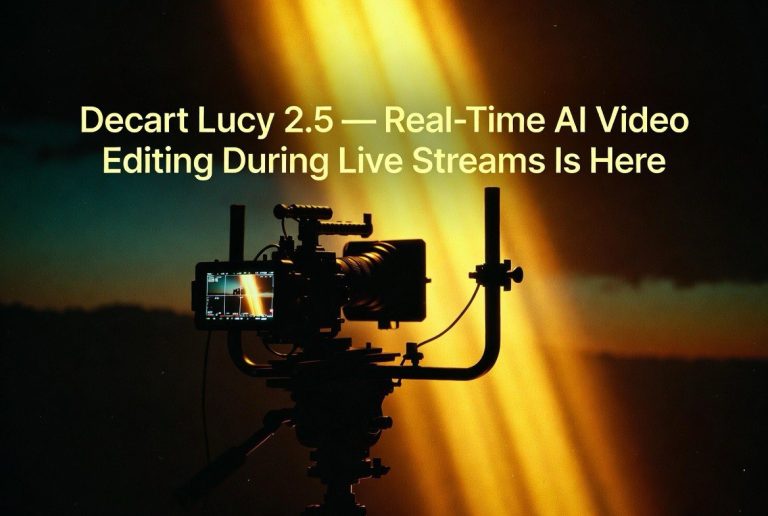 Decart Lucy 2.5 — Real-Time AI Video Editing During Live Streams Is Here