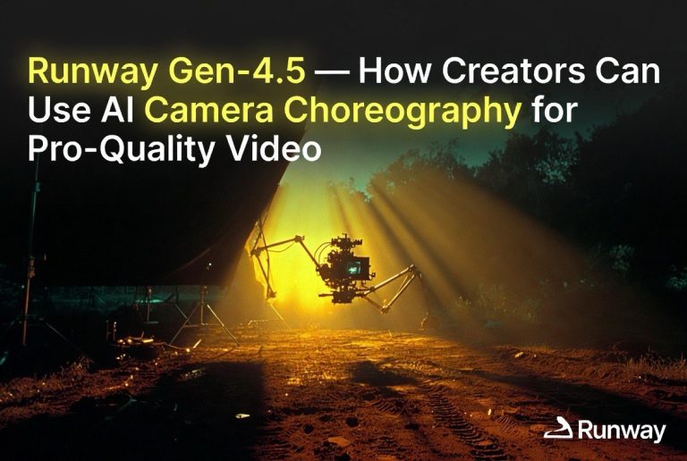 Runway Gen-4.5: How Creators Can Use AI Camera Choreography for Pro-Quality Video