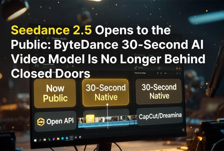 Seedance 2.5 Opens to the Public: ByteDance 30-Second AI Video Model Is No Longer Behind Closed Doors