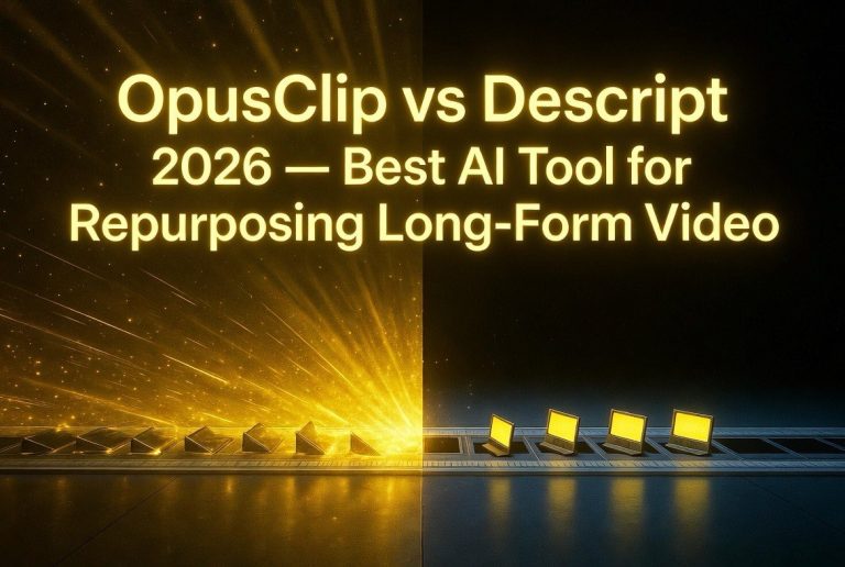 OpusClip vs Descript 2026: Best AI Tool for Repurposing Long-Form Video