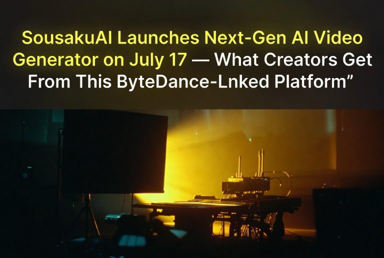 SousakuAI Launches Next-Gen AI Video Generator on July 17 — What Creators Get From This ByteDance-Linked Platform