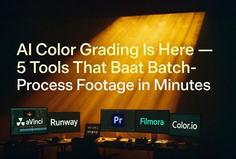 AI Color Grading Is Here — 5 Tools That Batch-Process Footage in Minutes
