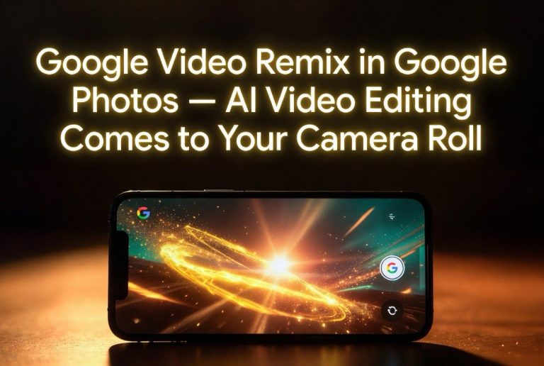 Google Video Remix in Google Photos — AI Video Editing Comes to Your Camera Roll