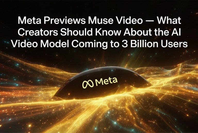 Meta Previews Muse Video: What Creators Should Know About the AI Video Model Coming to 3 Billion Users