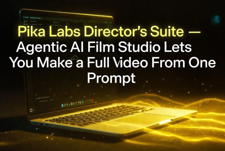 Pika Labs Director’s Suite: Agentic AI Film Studio Lets You Make a Full Video From One Prompt