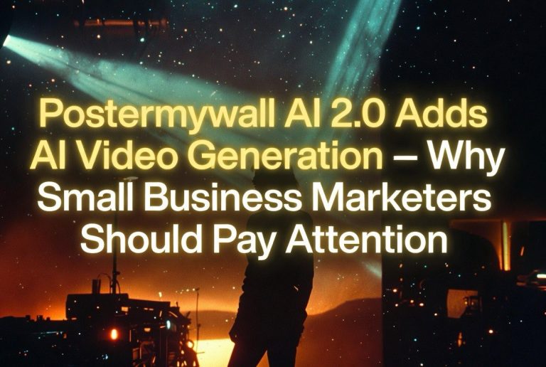 PosterMyWall AI 2.0 Adds AI Video Generation: Why Small Business Marketers Should Pay Attention