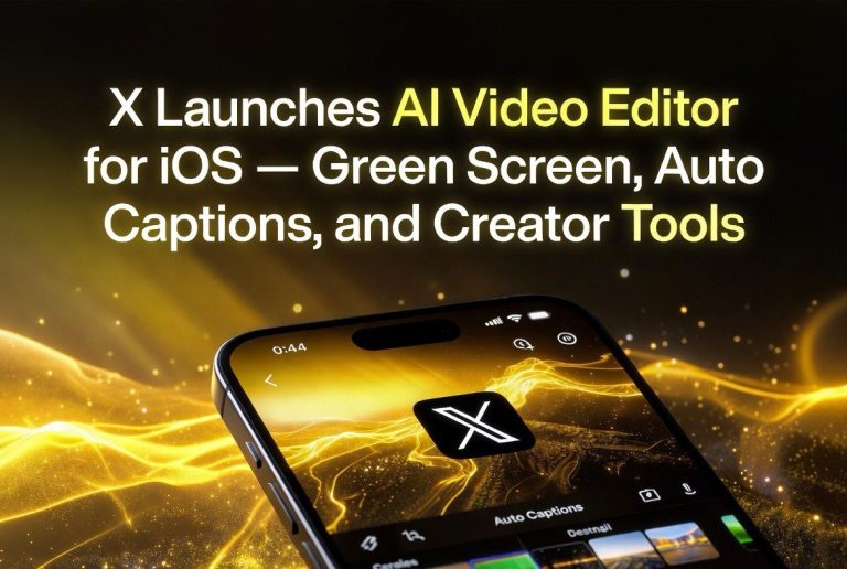 X Launches AI Video Editor for iOS — Green Screen, Auto Captions, and Creator Tools