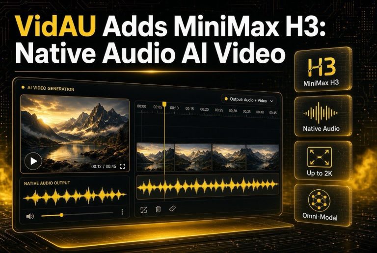VidAU Adds MiniMax H3: Native Audio AI Video
