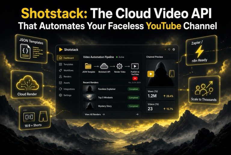 Shotstack: The Cloud Video API That Automates Your Faceless YouTube Channel