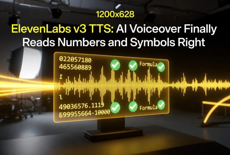 ElevenLabs v3 TTS reads numbers and symbols correctly for AI voiceover