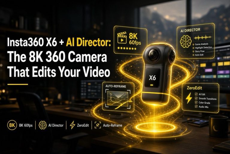 Insta360 X6 + AI Director: The 8K 360 Camera That Edits Your Video