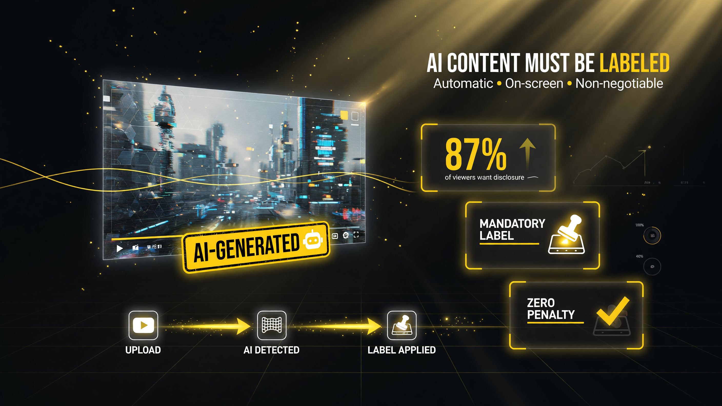 YouTube AI content label disclosure flow for creators