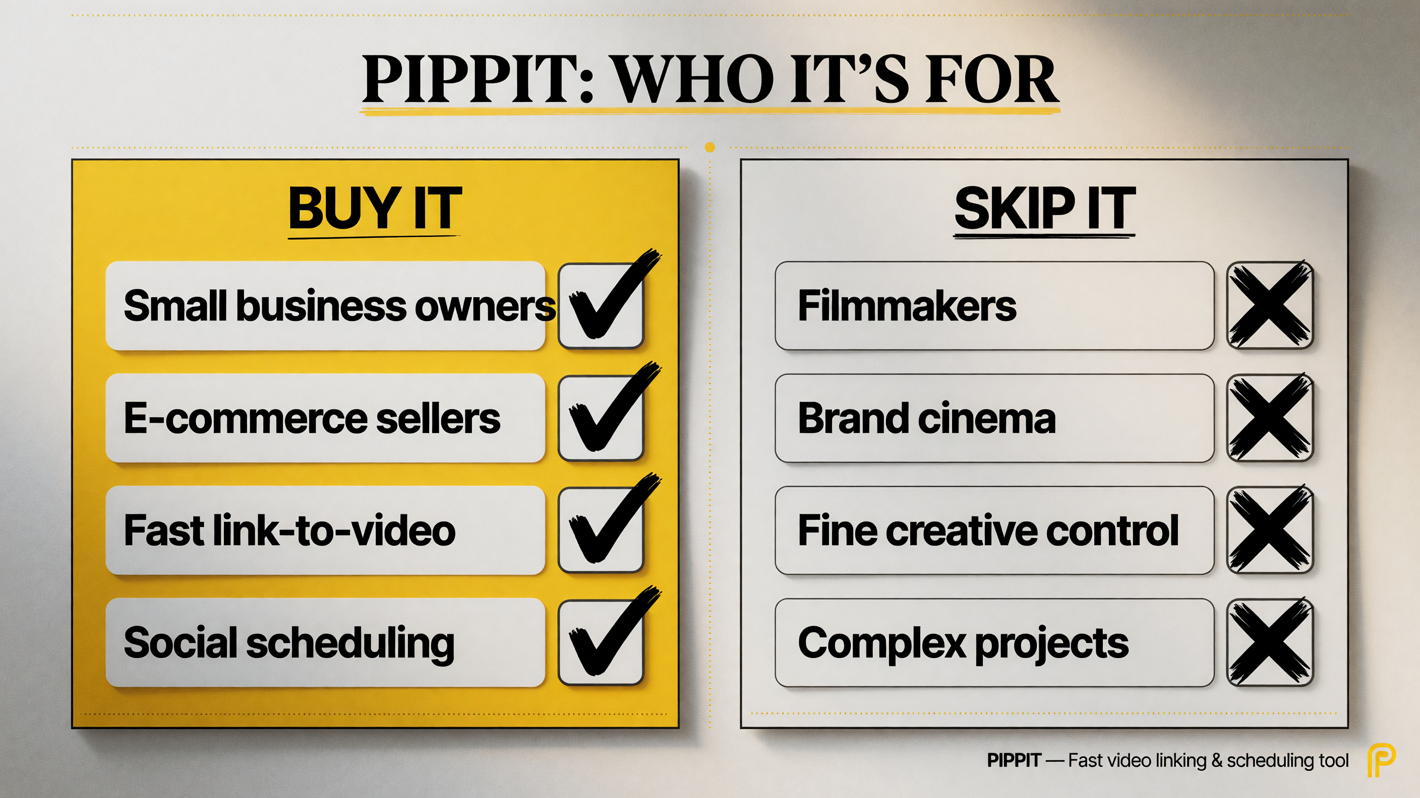 Who Pippit is for: buy it for small business sellers and fast link-to-video, skip it for filmmakers needing fine creative control
