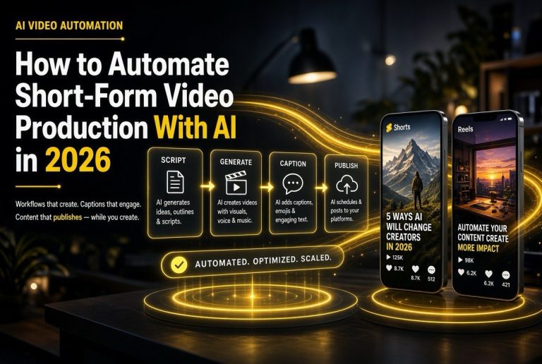 How to Automate Short-Form Video Production With AI in 2026