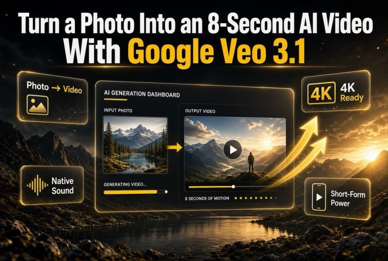 Turn a Photo Into an 8-Second AI Video With Google Veo 3.1