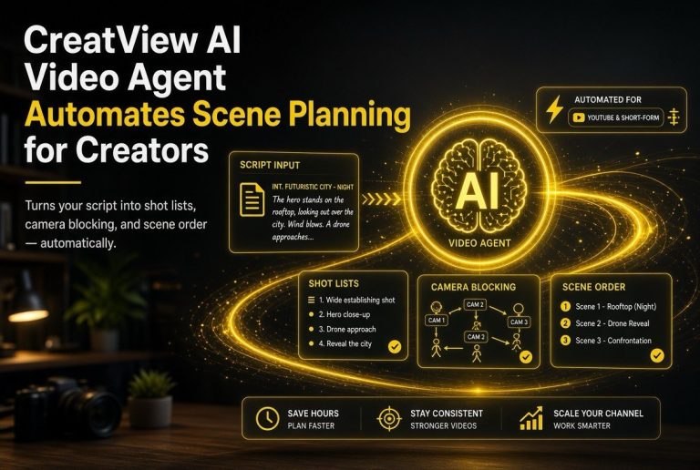 CreatView AI Video Agent Automates Scene Planning for Creators