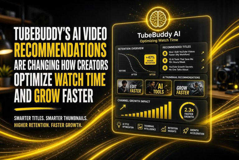 TubeBuddy’s AI Video Recommendations Are Changing How Creators Optimize Watch Time and Grow Faster