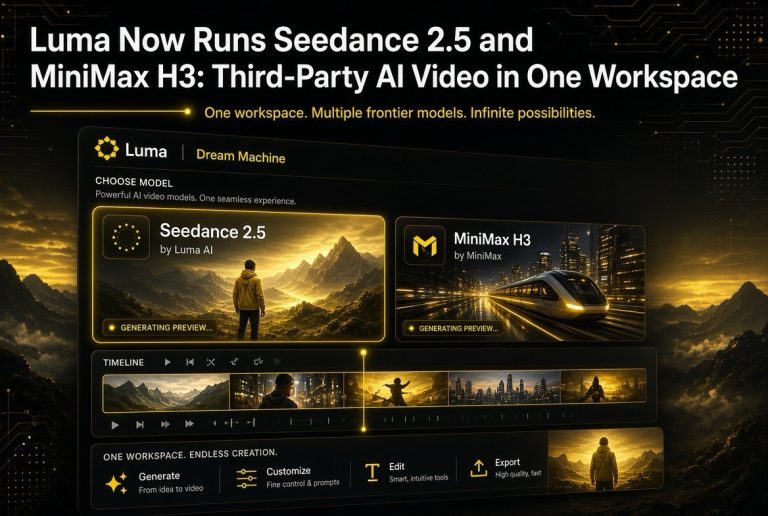 Luma Now Runs Seedance 2.5 and MiniMax H3: Third-Party AI Video in One Workspace