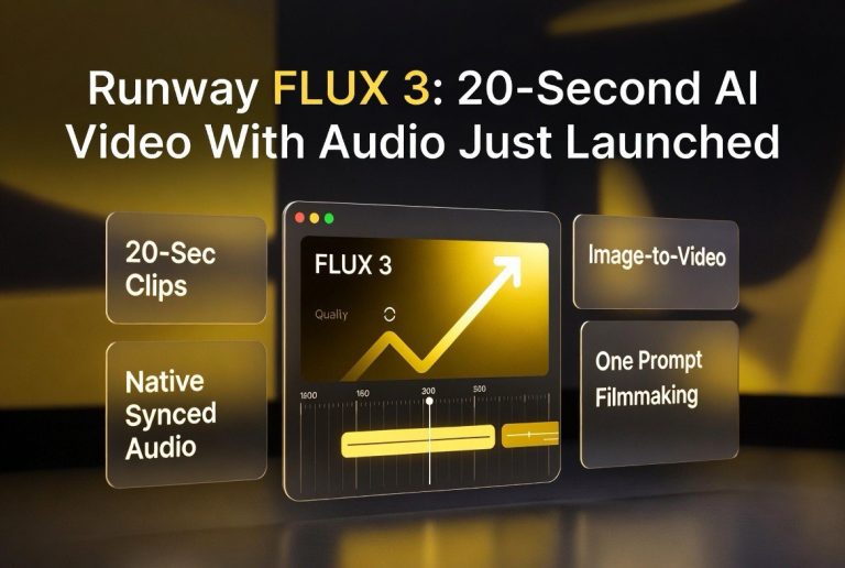 Runway FLUX 3: 20-Second AI Video With Audio Just Launched