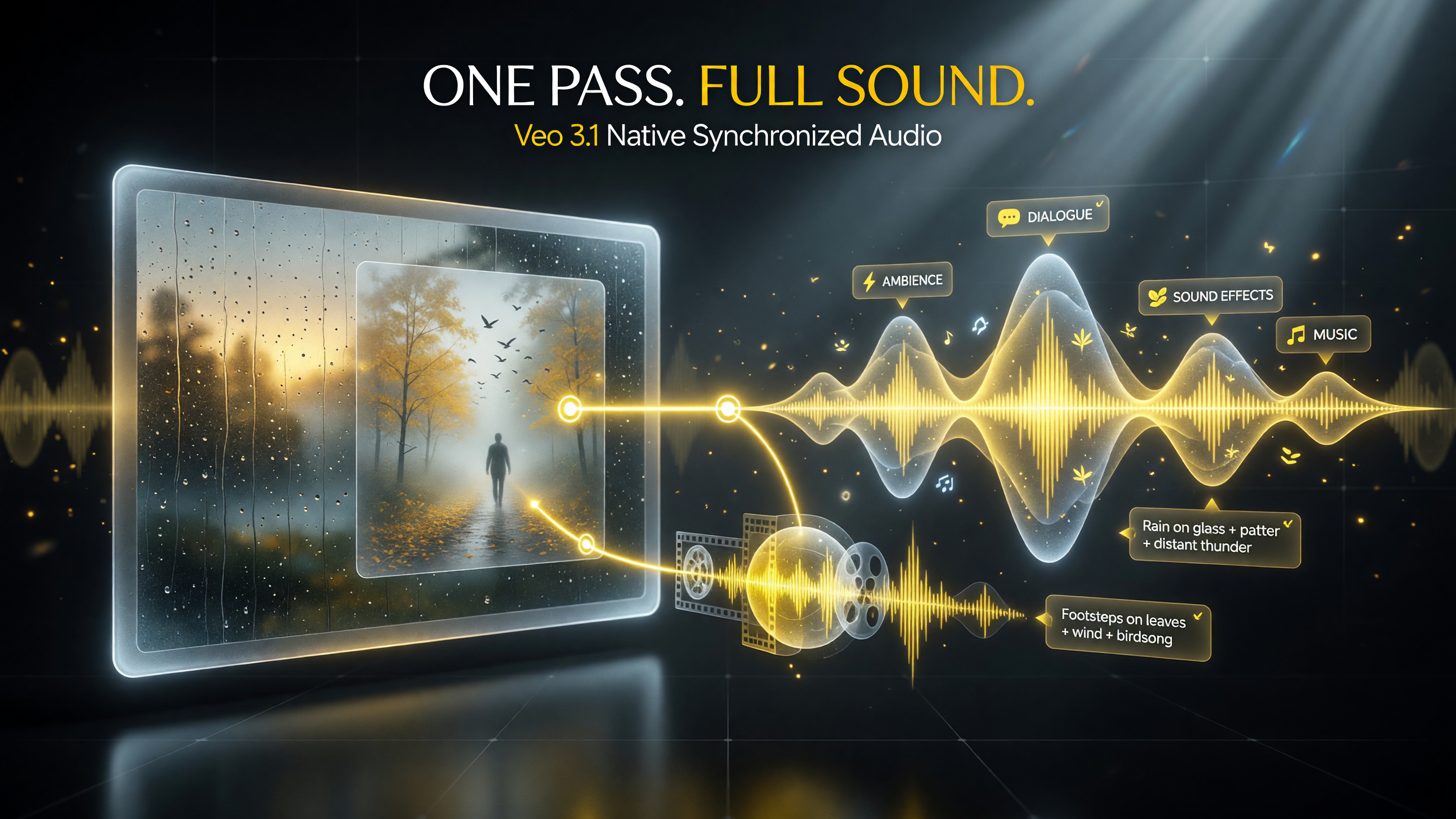Veo 3.1 native synchronized audio dialogue sound effects ambience music