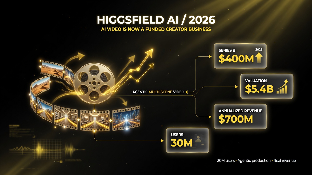 Higgsfield AI video business outcomes clip-based content scene planning agent