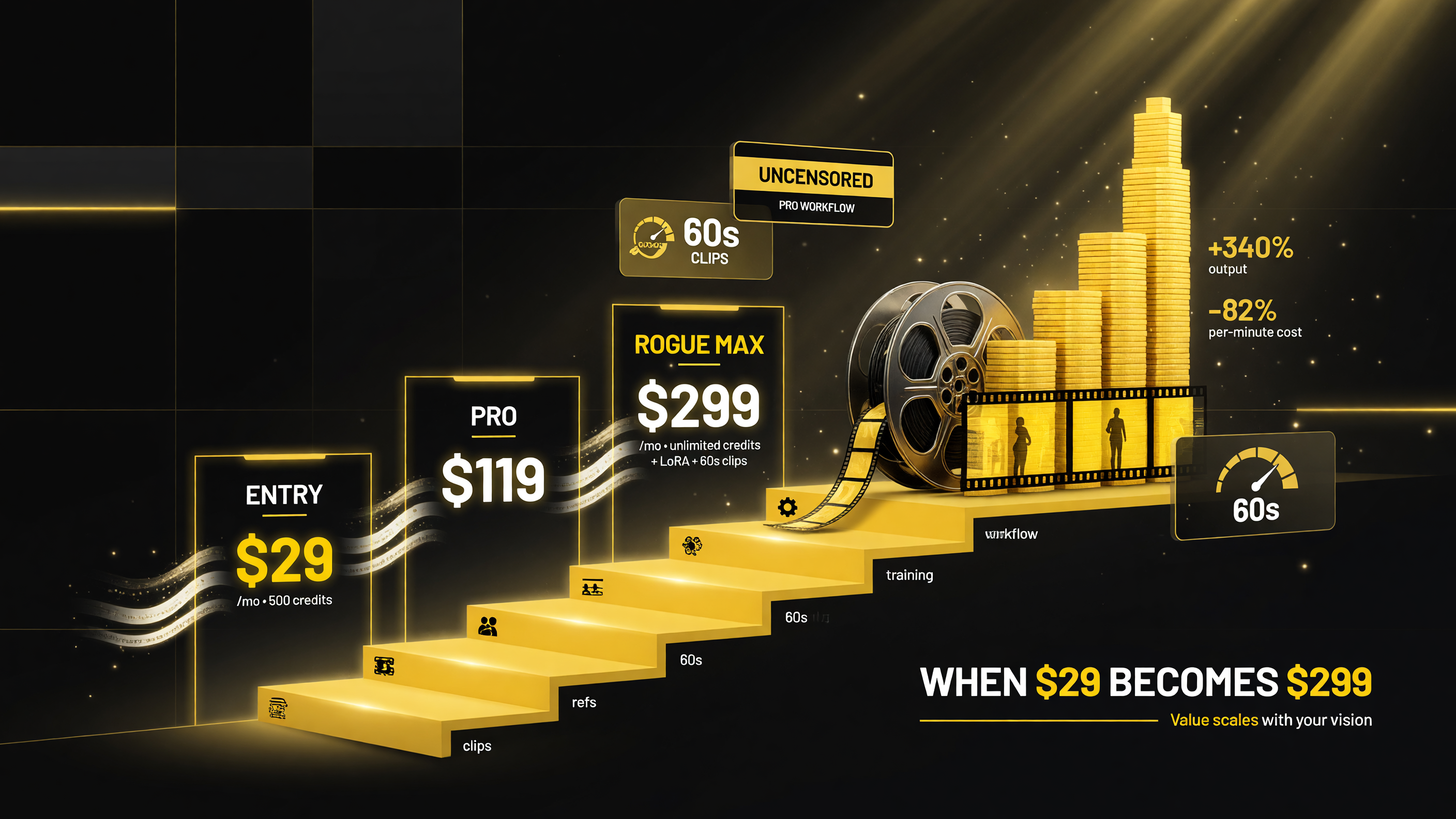 Rogue Studio 1.0 pricing tiers