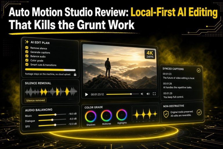 Auto Motion Studio Review: Local-First AI Editing That Kills the Grunt Work