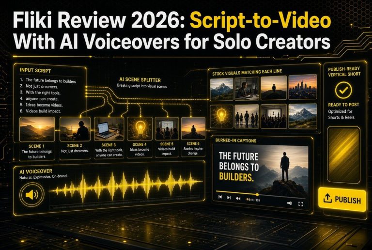 Fliki Review 2026: Script-to-Video With AI Voiceovers for Solo Creators