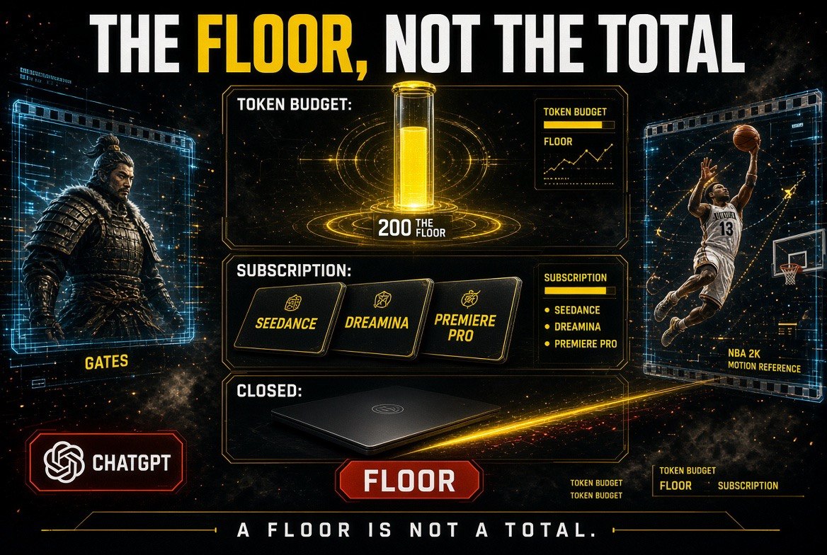 Infographic: the $200 token floor for a short AI film