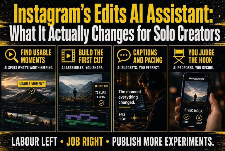Instagram’s Edits AI Assistant: What It Actually Changes for Solo Creators