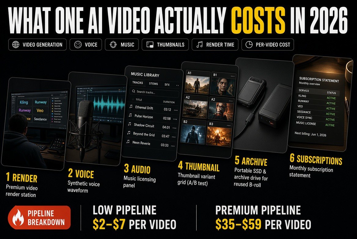 One AI video cost breakdown by line item