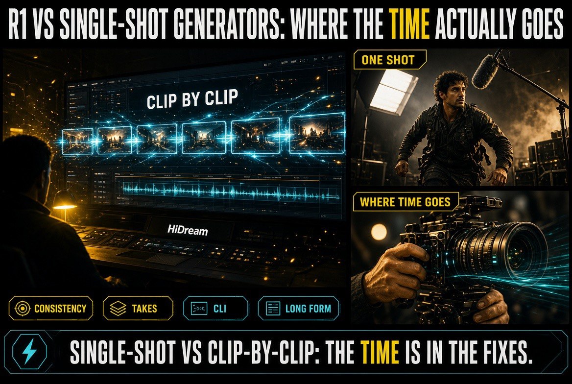 Single-shot generators versus clip-by-clip work - where editor time actually goes